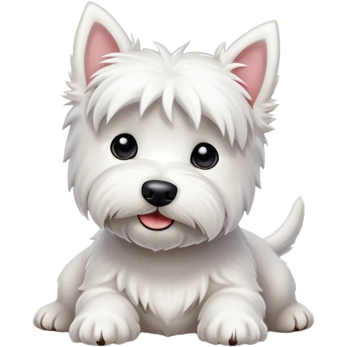Westie dog playing emoji