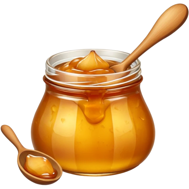 pear jam with a wooden spoon   emoji