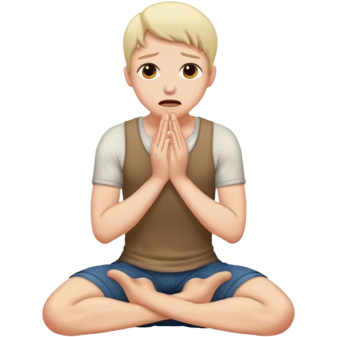 Desperate ex begging on knees emoji