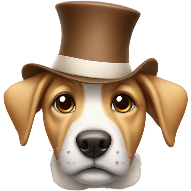 Dog wearing hat emoji