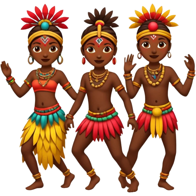 tribals in tribal colors festival time emoji