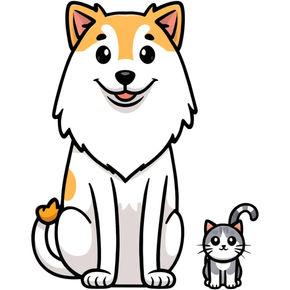  Hund und Katze ￼ emoji