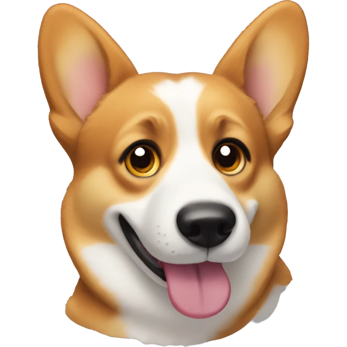 Corgi rolling eyes emoji