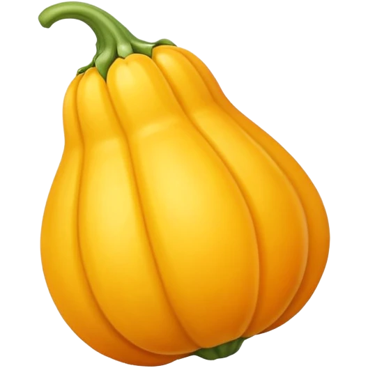 squash fruit, simple and clear, yellow-orange color emoji