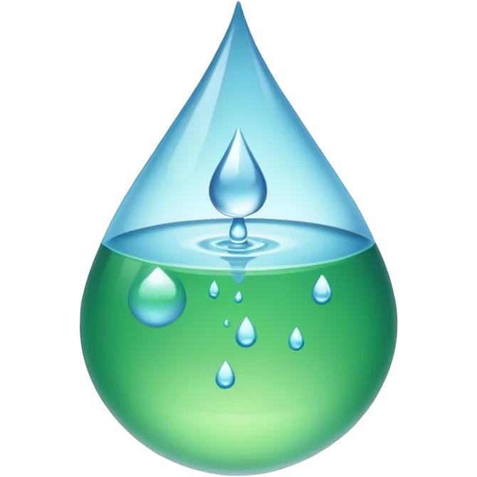 The water is not coming out the green part emoji