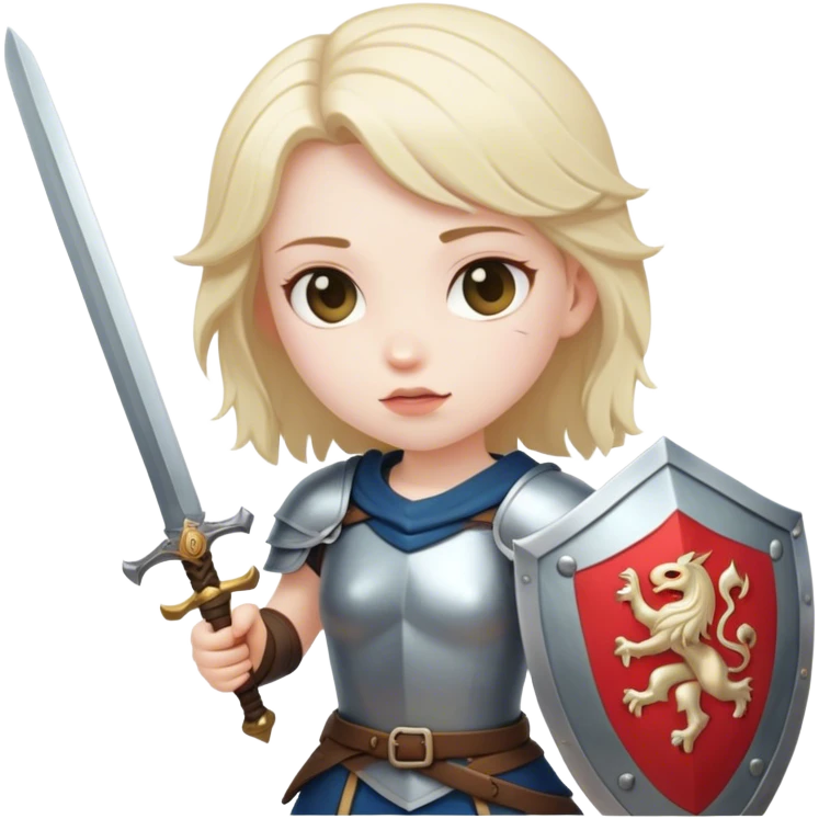 Girl with sword and shield emoji