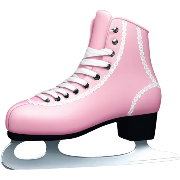 Pink figure skate  emoji
