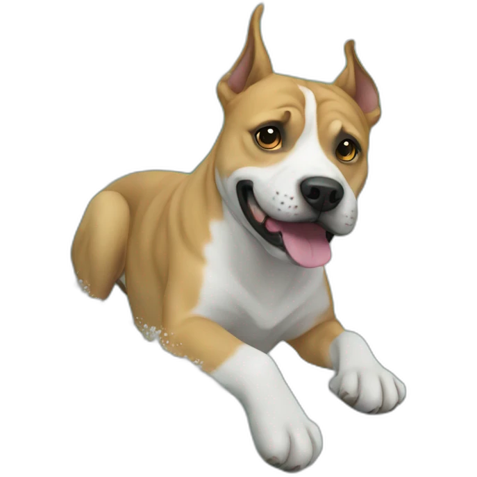 dog-amstaff-on-wave emoji