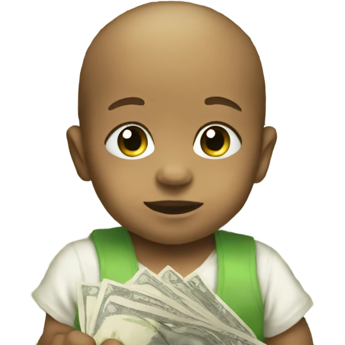 Baby with money emoji