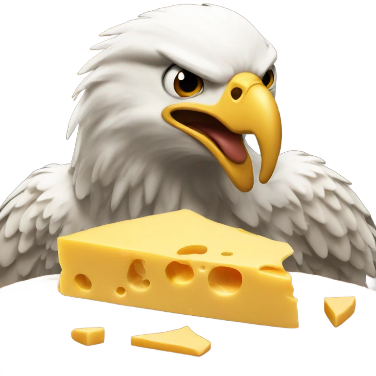 Eagle eating cheese emoji