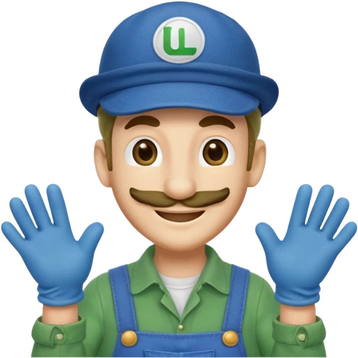Luigi white gloves emoji