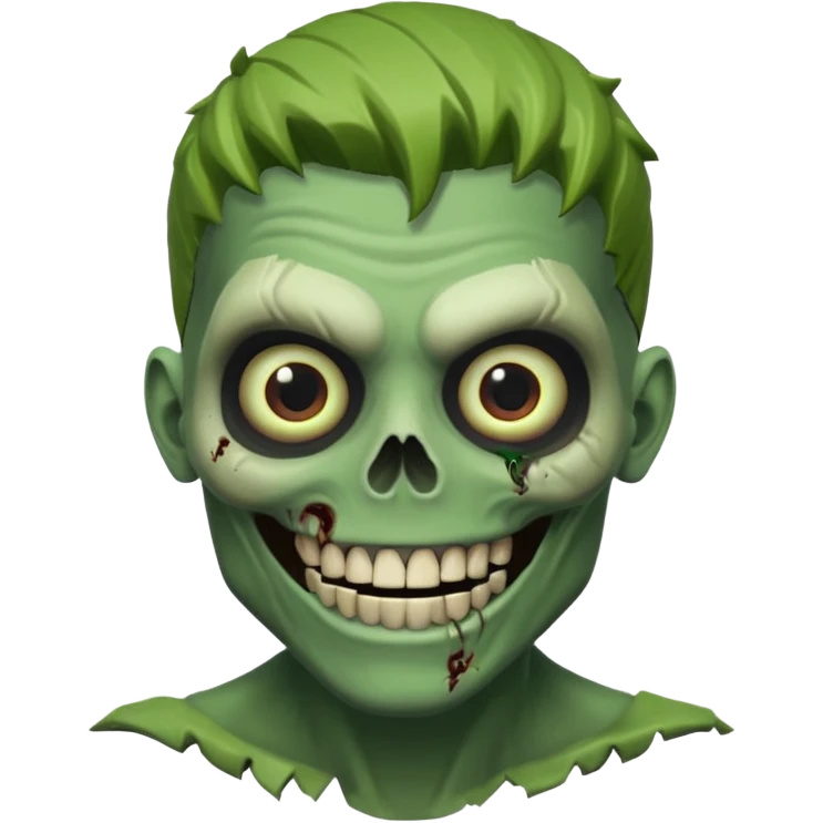 smiling zombie
looks like the husk from fortnite save the world games
zombie skulls emoji