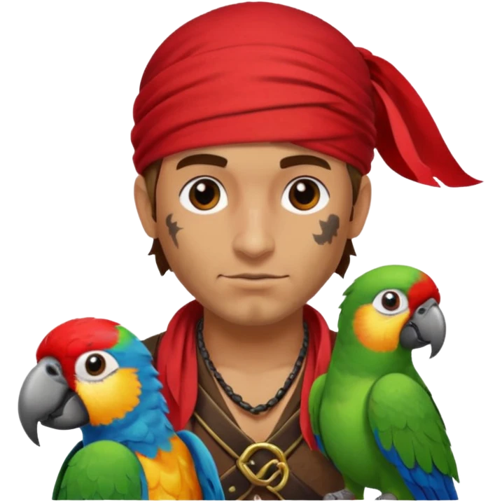 pirate and parrot emoji