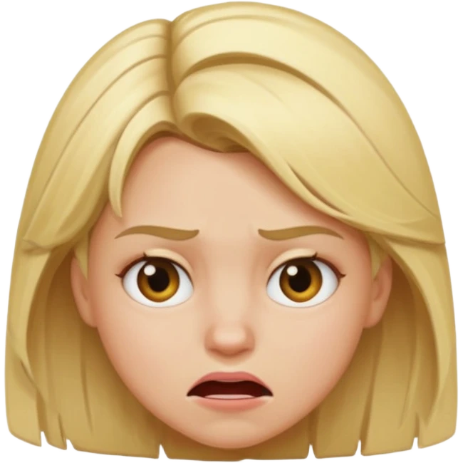 a blonde haired girl taking a really bad smelly poop emoji