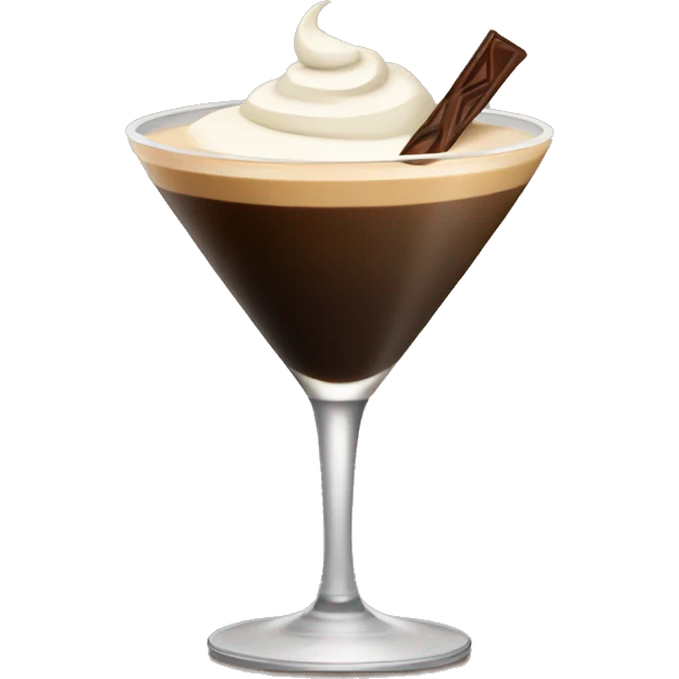 Espresso martini with no face emoji