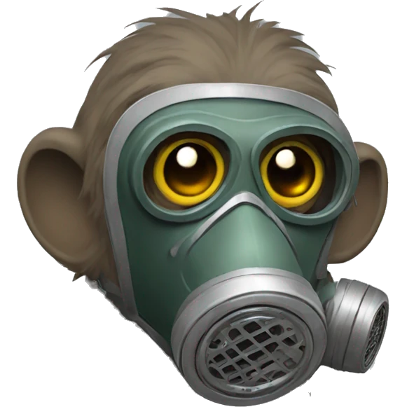 Gas mask baboon emoji