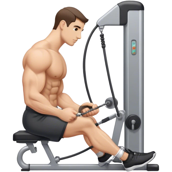 side-view man cable-machine tricep-pushdown emoji