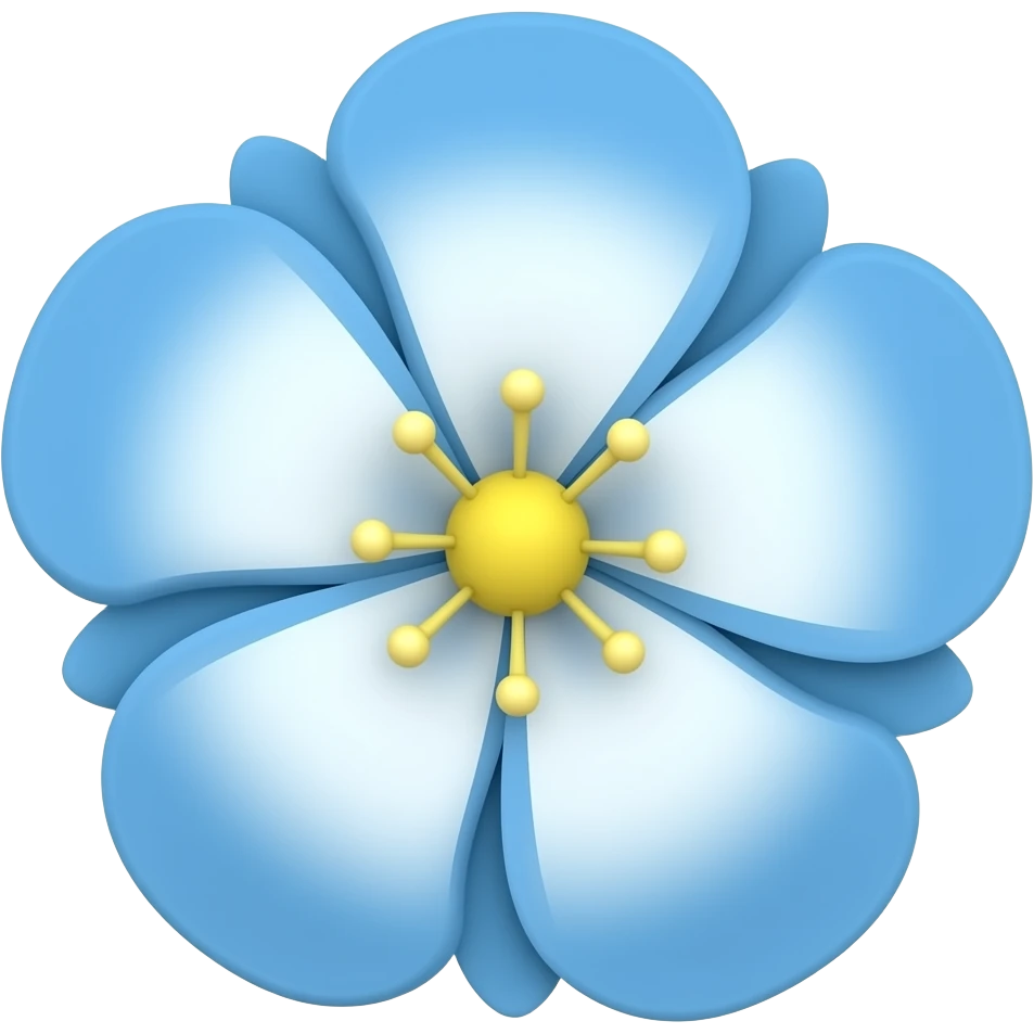 blue and white flower emoji emoji