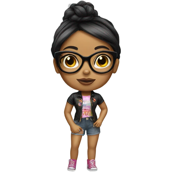  bratz doll with glasses emoji