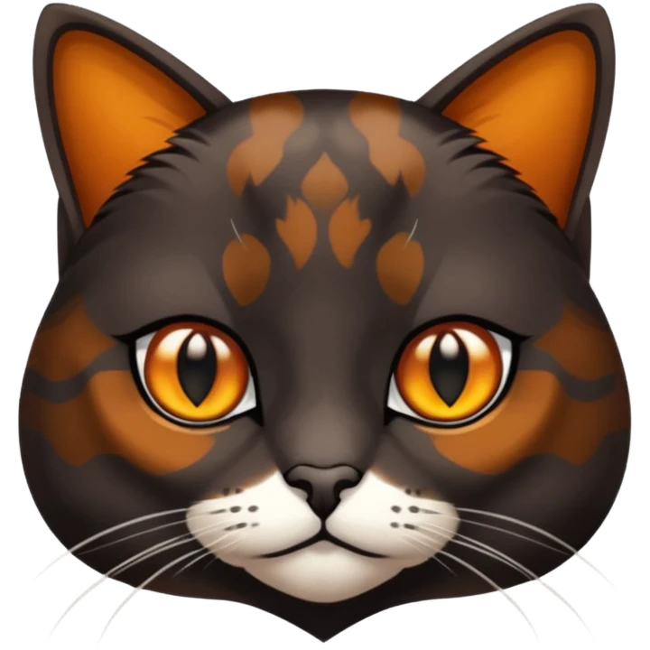 dark tortoiseshell cat emoji