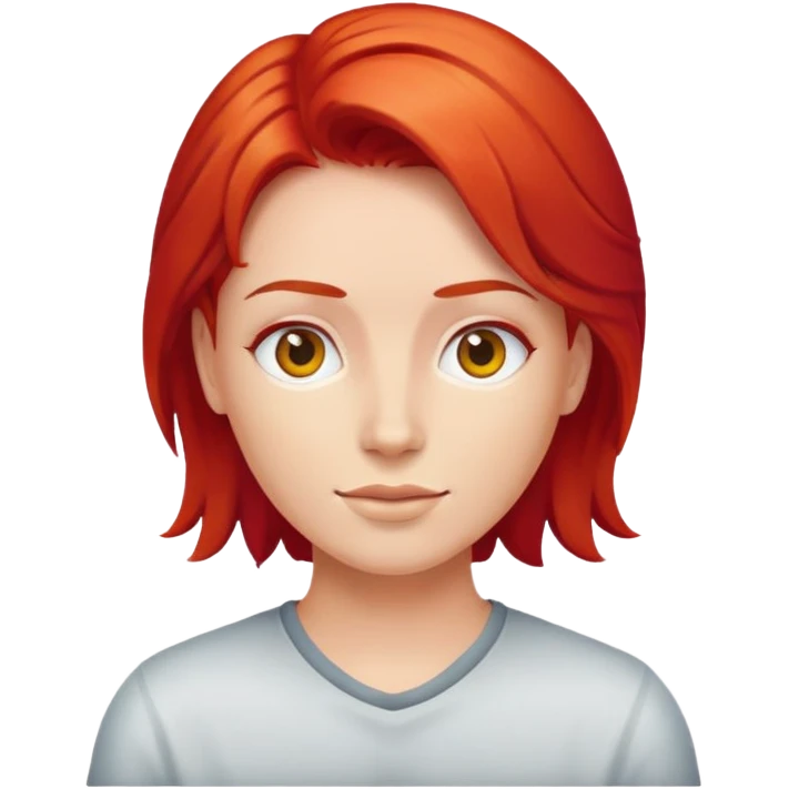Too pretty red hair emoji