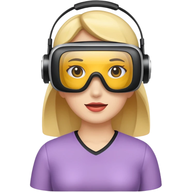VR wear woman emoji