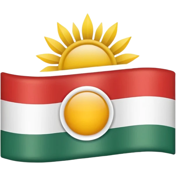 Take the Hungary flag and add a yellow sun in the middle center emoji