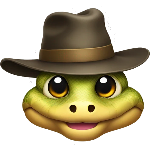 Snake with a hat emoji