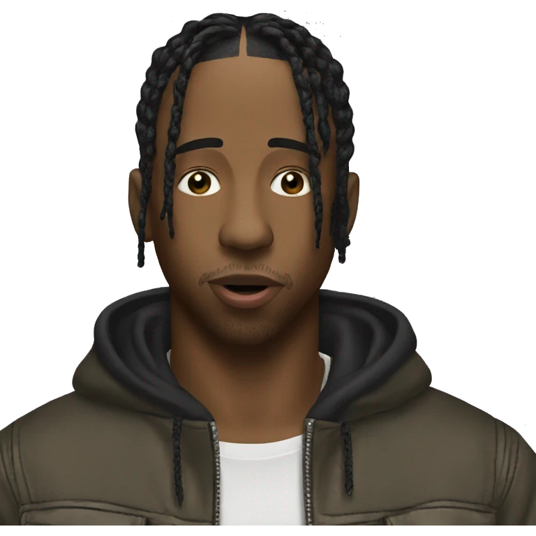 Travis Scott telling a secret  emoji