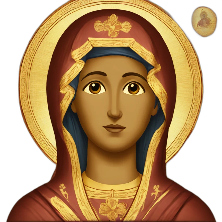 Orthodox Icon byzantin Theotokos emoji