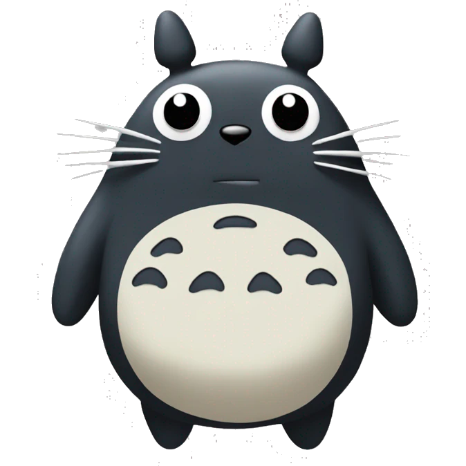 Totoro with soot sprite  emoji