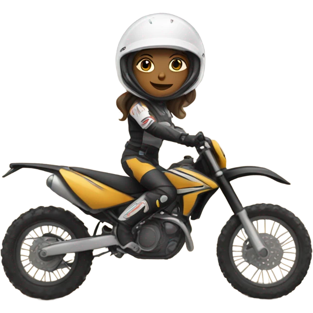 Dirt bike with girl on the back emoji