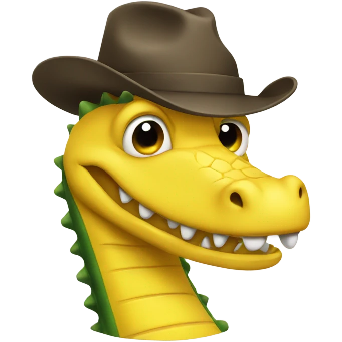 Yellow crocodile emoji