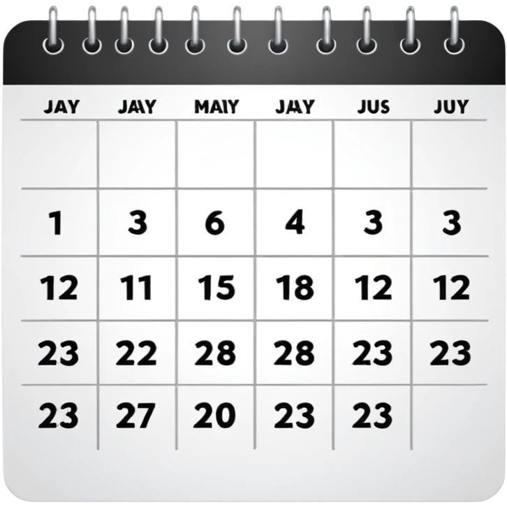 3 x 30 days calendar emoji