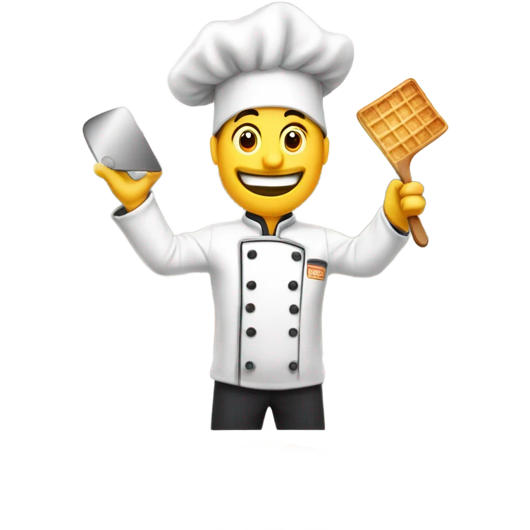 Chef flipping waffles  emoji