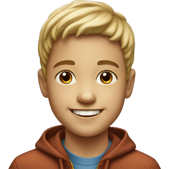 realistic smiley boy portrait emoji