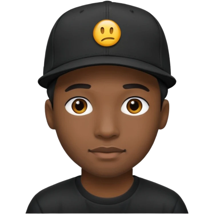 Snapback cap black person emoji