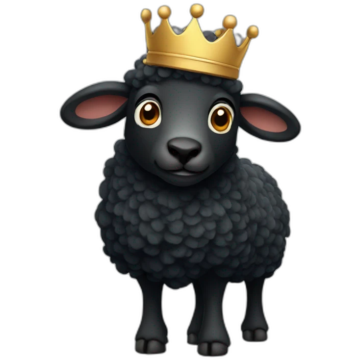 King black sheep with crown emoji