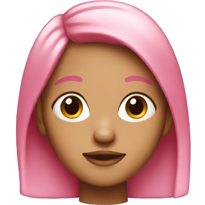 Girl with pink hair emoji