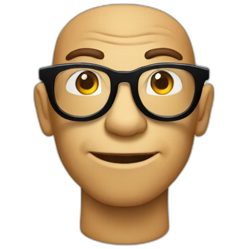 Singe avec des lunettes rond emoji