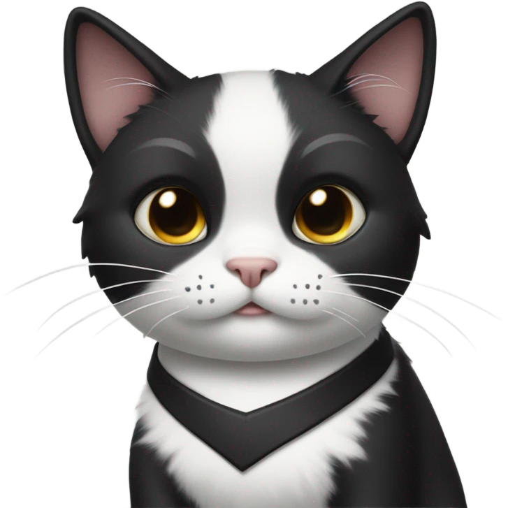 sad tuxedo cat waving goodbye emoji