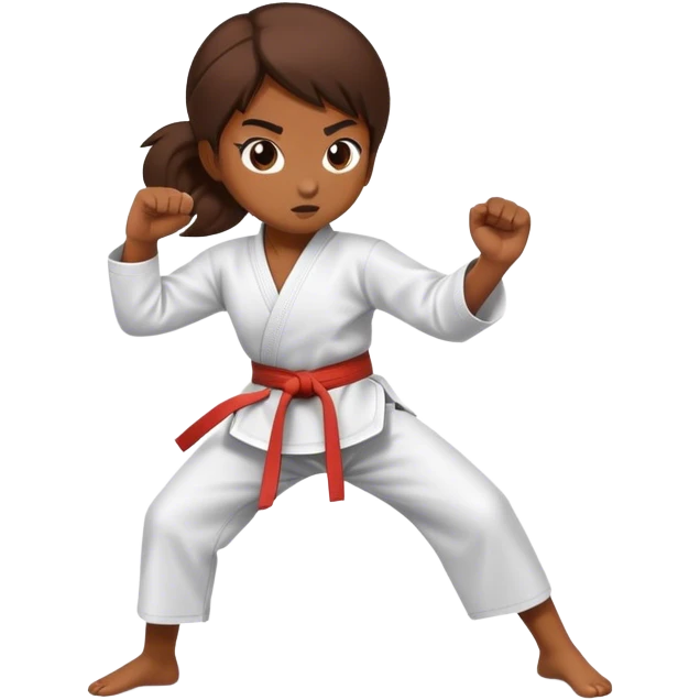 karate girl emoji
