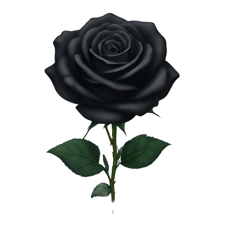 5 Black rose emoji