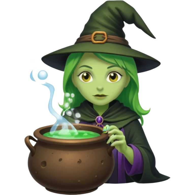 green witch cooking potion emoji