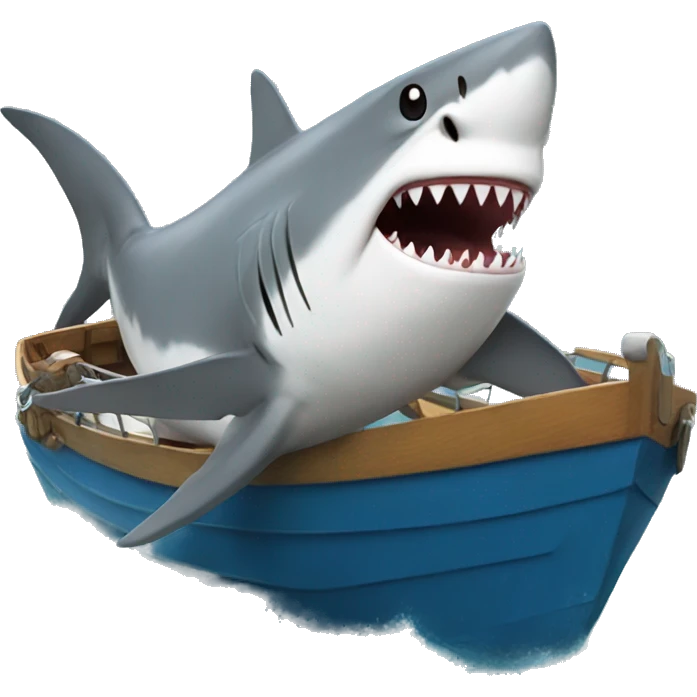 shark on a boat  emoji