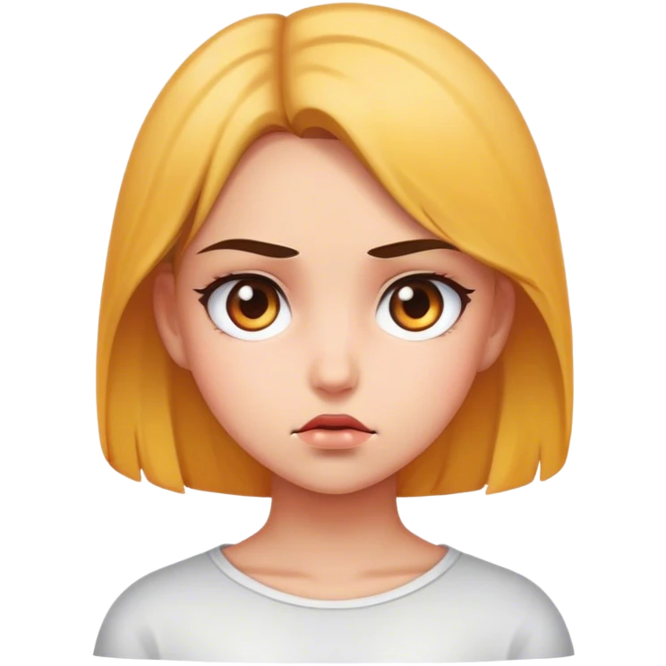 intense gaze of a girl emoji
