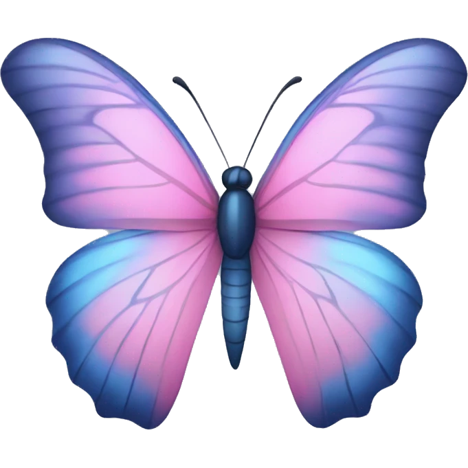 Pink and blue butterfly emoji