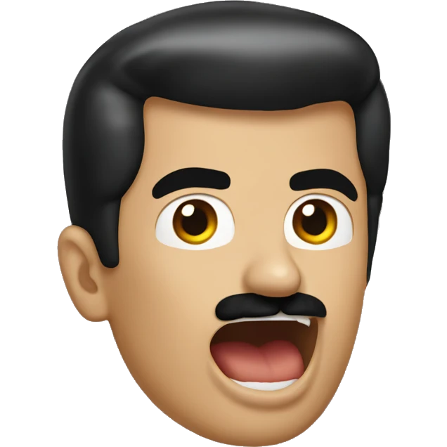 Freddie Mercury surprised emoji