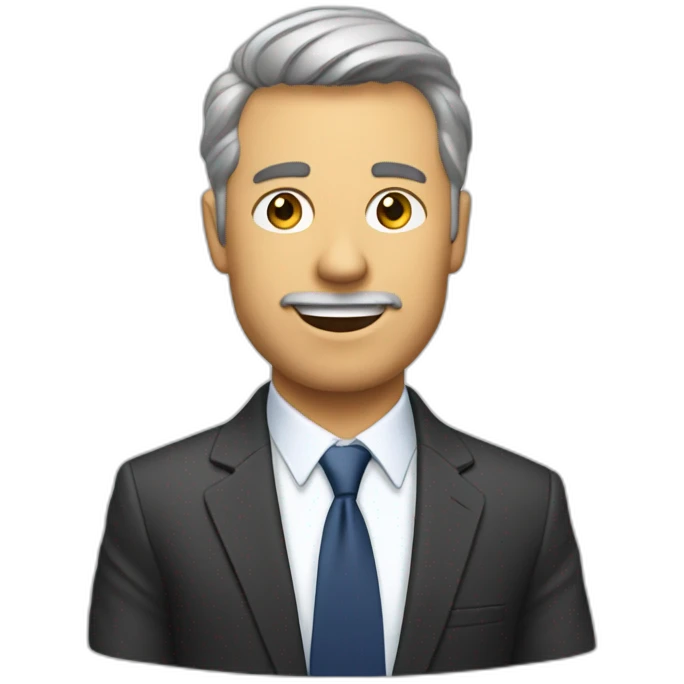 Journaliste avec un micro de commentateur emoji