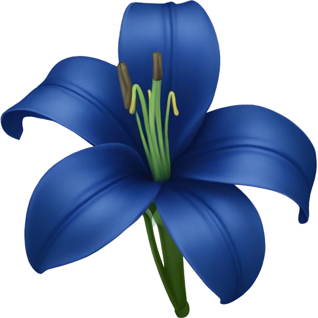 Dark blue Lilly flowers emoji